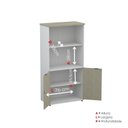 Ver imagem 7 de Armário Misto para Escritório com Nicho e Portas com Chave 159,6cm P25 Branco/Castanheira Marrom