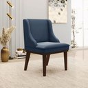 Ver mais imagens de Kit 06 Cadeiras De Jantar Base Madeira Tabaco Azul Marinho