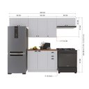 Ver imagem 3 de Cozinha Modulada 4 Peças 100% MDF Bari Branco