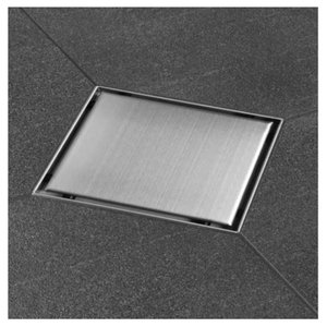 Ralo Oculto Duplo Inox 10x10cm Rod-10 Escovado Flvx Hidro