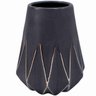 Vaso Porcelana Preta 16x13x13cm - 1