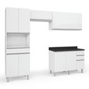 Ver imagem 4 de Armário Cozinha Top Class 4 Peças Com Balcão Branco Branco