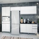 Ver imagem 1 de Armário Cozinha Top Class 4 Peças Com Balcão Branco Branco