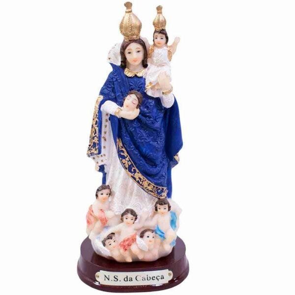 Nossa Senhora Da Cabeça 14cm - Enfeite Resina - 1