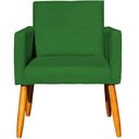 Ver imagem 4 de Kit 4 Poltrona para Sala Recepção Consultório Cadeira Nina Pés Palito Verde Suede