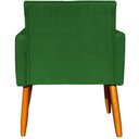Ver imagem 7 de Kit 4 Poltrona para Sala Recepção Consultório Cadeira Nina Pés Palito Verde Suede