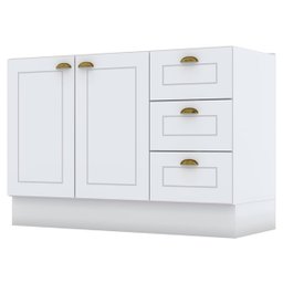 Balcão Pia sem Tampo 03 Gavetas 02 Portas 120 cm Nova York - 1