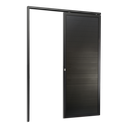 Ver imagem 1 de Porta de Correr Suspensa Lambril Esq L.25 Preta 210x100 Brimak
