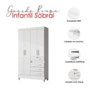 Ver imagem 4 de Guarda Roupa Infantil Sobral 4 Portas Branco Flex - Moval