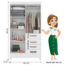 Ver imagem 2 de Guarda Roupa Infantil Sobral 4 Portas Branco Flex - Moval