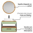 Ver imagem 3 de Conjunto para Banheiro Olympo sem Porta 1 Gaveta MDP e MDF 60cm Pistache