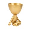 Vaso Dourado Resina Boneco Sentado 14x8x11cm - 2