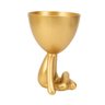 Vaso Dourado Resina Boneco Sentado 14x8x11cm - 4