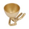 Vaso Dourado Resina Boneco Deitado 13x15x9cm - 5