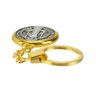Chaveiro Dourado Medalha São Bento Plano 3x3cm - 4