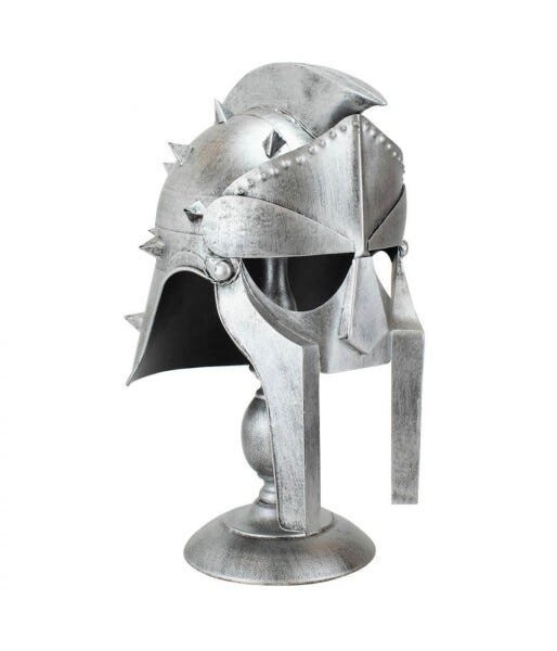 Enfeite Capacete Gladiador Prateado 41x24x21cm - 2