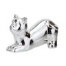 Gato Cerâmica Prateado Deitado 9cm - 1