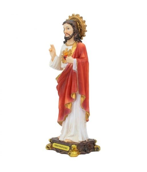 Sagrado Coração De Jesus 21cm - Enfeite Resina - 5