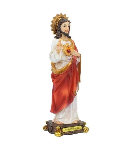 Sagrado Coração De Jesus 21cm - Enfeite Resina - 2