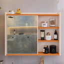 Ver imagem 2 de Espelheira Organizadora para Banheiro com Espelho Luxo - Off White / Cinamomo