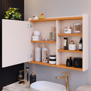 Ver imagem 4 de Espelheira Organizadora para Banheiro com Espelho Luxo - Off White / Cinamomo