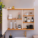 Ver imagem 7 de Espelheira Organizadora para Banheiro com Espelho Luxo - Off White / Cinamomo