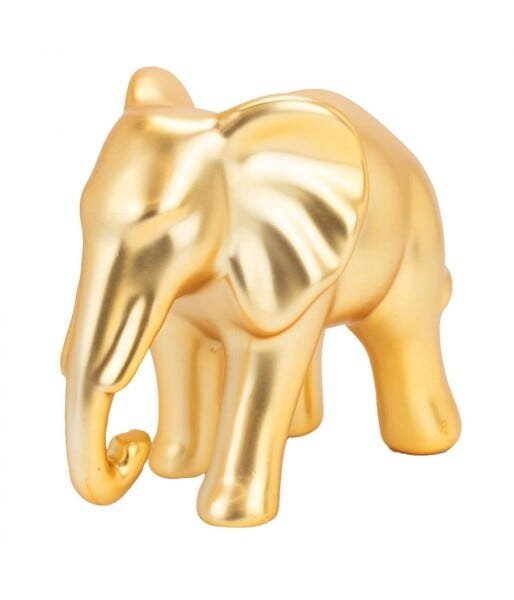 Elefante Dourado Cerâmica 11.5cm - 1