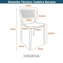 Ver imagem 7 de Kit 4 Cadeiras Empilhável Inmetro Havana Fratini Polipropileno Fendi Suporta 182kg