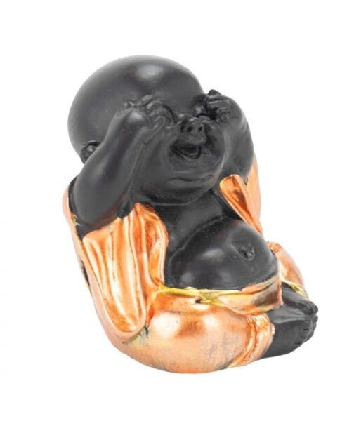 Jogo 3 Monges Negros Não Falo Não Ouço Não Vejo 4.5cm - 3