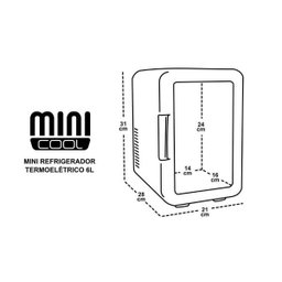 Mini Geladeira 6 Litros Preta Mini Cool - 3