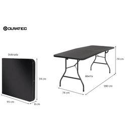 Mesa com Pés Dobráveis 180cm Duratec - 5