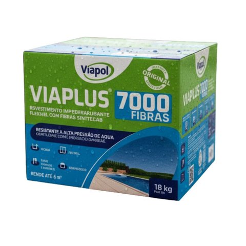 Viaplus 7000 Fibras Impermeabilizante Flexível Viapol 18kg