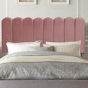 Ver imagem 1 de Painel Estofado Luxo Nuvem Alanis 160cm Queen Size para Cama Box Suede Rose - Gat Magazine