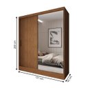 Ver imagem 5 de Guarda-roupa Solteiro La Paz 2 Portas 2 Gavetas com Espelho - Panorama Móveis