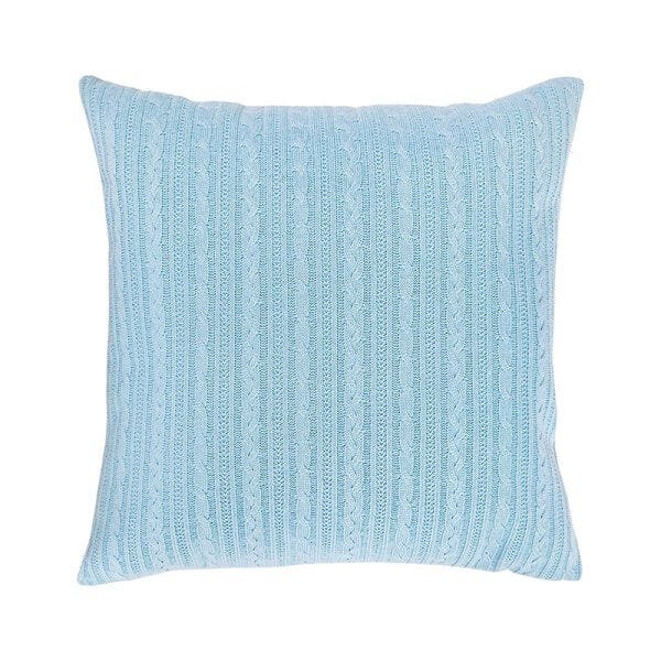 Capa de almofada VivaIN tricô duplada azul claro 50 x 50 cm - 1