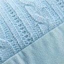 Ver imagem 3 de Capa de almofada VivaIN tricô duplada azul claro 50 x 50 cm