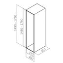 Ver imagem 2 de Coluna Deslizante com Corrediça 5 Bandejas 35x47x175cm Aço Preto Masutti Copat