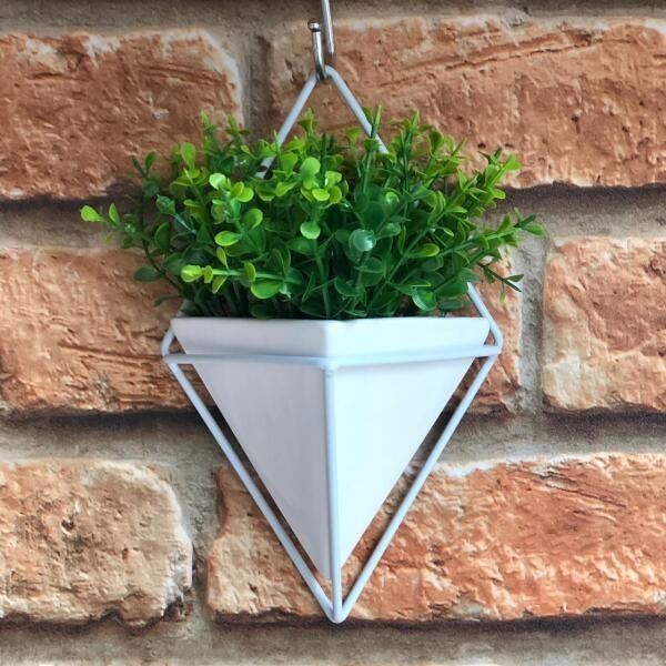 Vaso de Parede Triangular G - Branco - 1