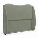 Ver imagem 1 de Cabeceira Orgânica para Cama Box Casal Padrão Luma 140cm Bouclê Verde Menta - Abmaza