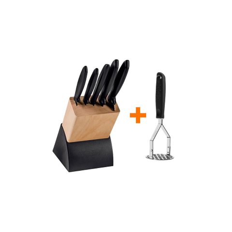KIT - Faqueiro Plenus 6 Peças + 1 Amassador de Batata e Feijão - Tramontina
