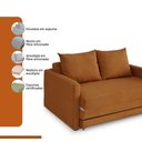 Ver imagem 5 de Sofa Cama Casal 147cm Trento Terracota Estofama