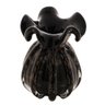 Vaso de Vidro Murano Italy Preto e Rosé 17x13cm Lyor - 1