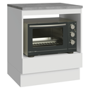 Ver imagem 1 de Balcão para Forno/Micro-Ondas 70 cm 1 Gaveta Branco Madesa