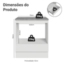 Ver imagem 3 de Balcão para Forno/Micro-Ondas 70 cm 1 Gaveta Branco Madesa