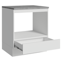 Ver imagem 7 de Balcão para Forno/Micro-Ondas 70 cm 1 Gaveta Branco Madesa
