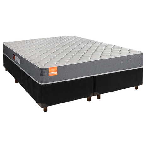Cama Box Preto King + Colchão D23 Pro Inducol