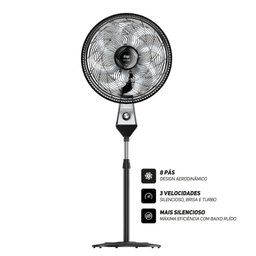 Ventilador WAP Coluna Flow Turbo Preto 127V 50cm 8 Pas FW009220 - 2