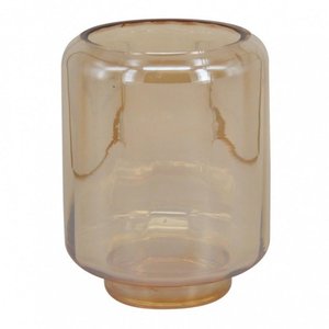 Vaso Decorativo Vidro Âmbar 16cm BTC