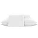 Ver imagem 3 de Jogo de Lençol Queen Liso 300 Fios 4 Peças 1,58x1,98x38cm - Branco