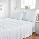Ver imagem 1 de Jogo de Lençol Queen Liso 300 Fios 4 Peças 1,58x1,98x38cm - Branco